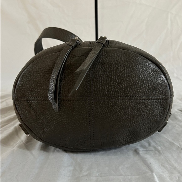 All Saints Small Fetch Leather Backpack in Forest Green - Picture 9 of 12